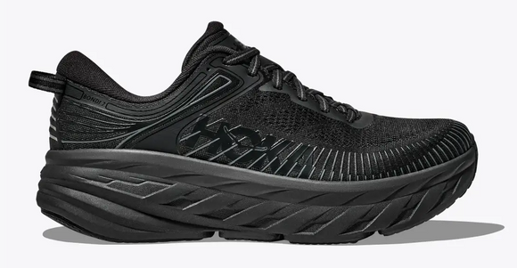 Hoka One One Women's Bondi 7 All Black/Black (B or D Width) Back by Popular Demand