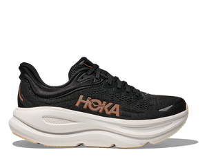 Hoka Women's Bondi 9 Black/Rose Gold (B Width) NEW SPRING 2025