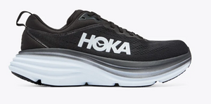 Hoka Women's Bondi 8 Black/White (B & D Width) LIMITED SIZES