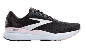 Brooks Women's Ghost 16 Running Shoe Black/White/Orchid (B Width) NEW WINTER 2024 COLOR