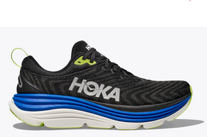 Hoka One One Men's Gaviota 5 Black/Electric Cobslt (D Width) NEW Fall 2024 Color