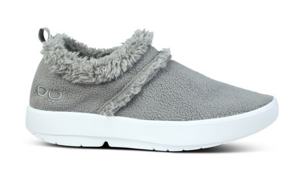 Oofos Women's OOcoozie Eezee Low Slipper - Slate Sherpa