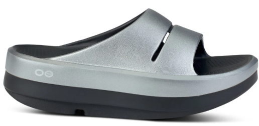 Oofos Women's Oomega OOahh Slide Basalt (PLATFORM STYLE) NEW HOLIDAY 2024 COLOR