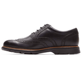 Rockport Men's Total Motion Fusion Black Wingtip Shoe (D or 2E Width)